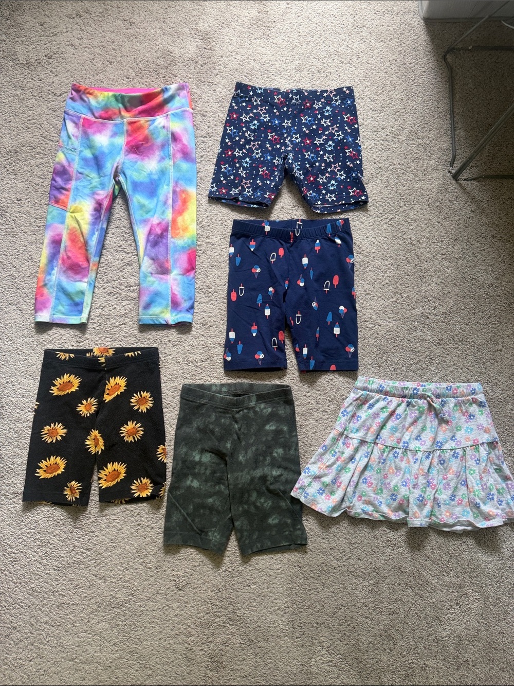 Girls Bottoms Bundle - Capris, shorts, skort - Size 7, 7/8, 8